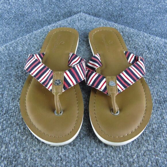 Tommy Bahama Women's Speedwell Flip Flop Brown Fabric Size 8M Gently Used 2025 - Picture 2 of 5